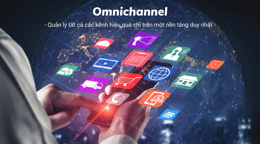 alt: Mô hình Omnichannel kết nối các kênh bán hàng
