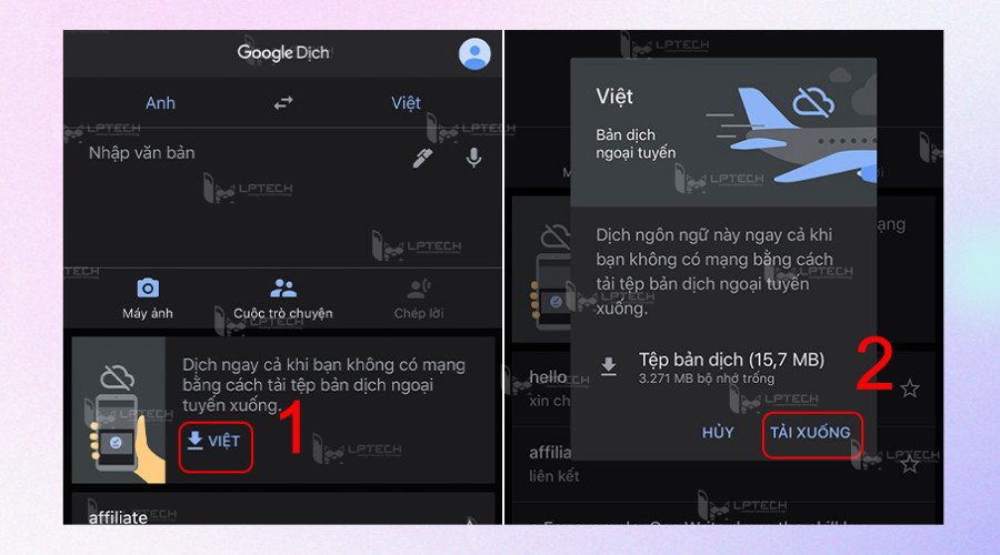 Cách sử dụng Google dịch khi không có kết nối Internet