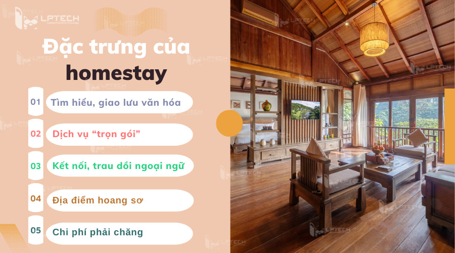 đặc trưng nổi bật của loại hình homestay