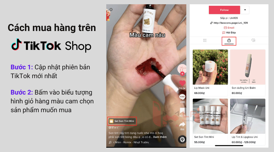mua hàng trên tiktok shop