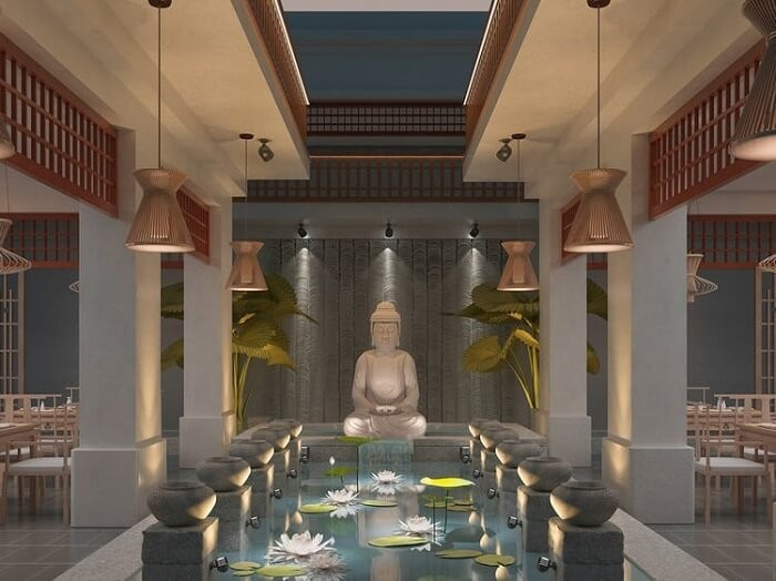 15 mẫu thiết kế nhà hàng chay thanh tịnh, ấm cúng (mới 2024)