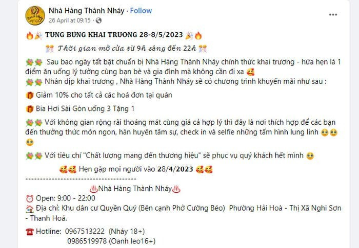Full 7 mẫu bài viết quảng cáo quán ăn, nhà hàng giúp tăng doanh số