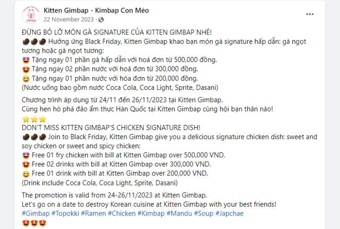 Full 7 mẫu bài viết quảng cáo quán ăn, nhà hàng giúp tăng doanh số