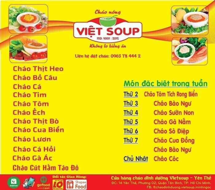 Kinh nghiệm nhượng quyền cháo dinh dưỡng Việt Soup 2024