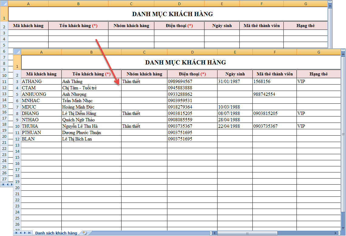 Mẫu file quản lý khách hàng bằng Excel giúp kinh doanh hiệu quả