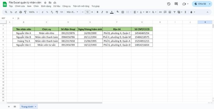 Tổng hợp mẫu file Excel quản lý bán hàng quần áo chuẩn nhất 2024