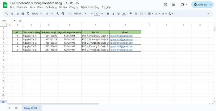 Tổng hợp mẫu file Excel quản lý bán hàng quần áo chuẩn nhất 2024